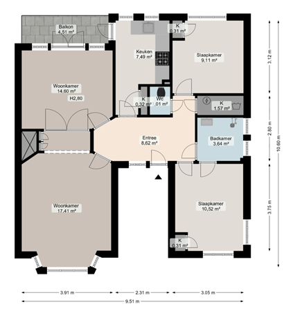Floorplan - Star Numanstraat 7A, 9714 JH Groningen